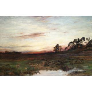 John MacWhirter R.A., H.R.S.A., R.I., R.E. - Evening Glory