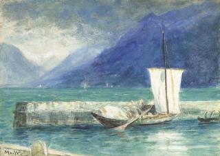 John Macwhirter, R.A., R.W.S., A.R.S.A. - Gravelona, Lake of Como, Italy