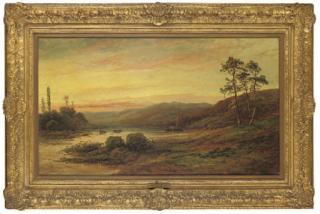 John MacWhirter, R.W.S. - On the river Wye