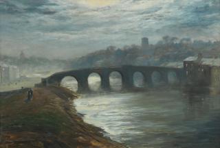 John MacWhirter RA HRSA RI RE - Devorgilla Bridge, Dumfries