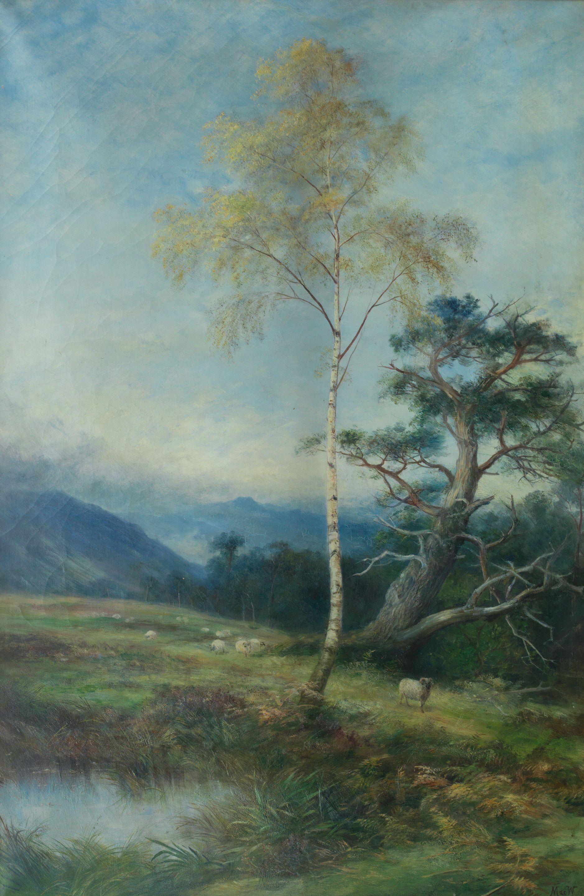 John MacWhirter, RA HRSA RI RE - The silver birch