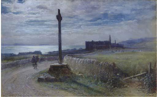 John MacWhirter - Traveler on a coastal path