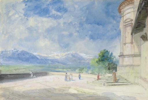 John MacWhirter - View Of The Alps From Monte Dei Cappuccini, Near Turin