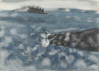 John Marin - Blue Green Sea and Islands, Region Cape Split, Maine