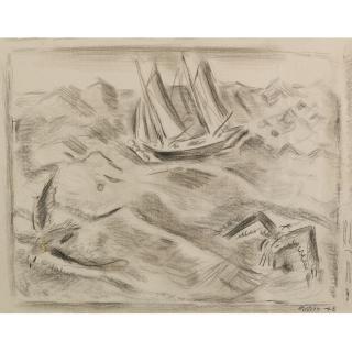 John Marin - Boat, Sea And Gulls