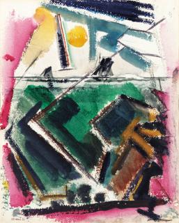 John Marin - Boat with Sun, Deer Isle, Maine