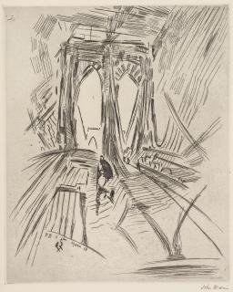 John Marin - Brooklyn Bridge, No. 6 (Swaying) (Zigrosser 112)