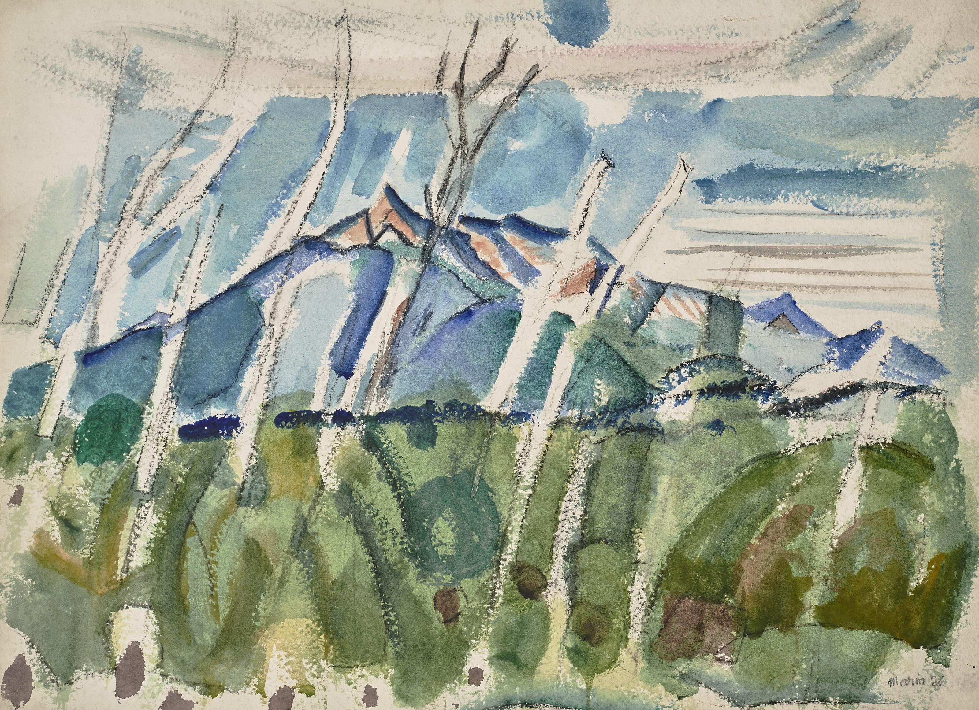John Marin - Chocorua Along with Dead Trees, White Mountains, N.H.