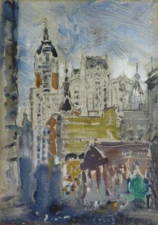 John Marin - Downtown New York (Singer Building)