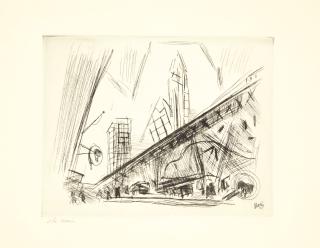 John Marin - Downtown, The El