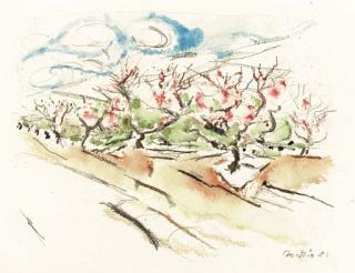 John Marin - Peach Trees in Blossom