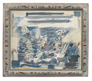 John Marin - Sea in Blue, Grey and Light Red