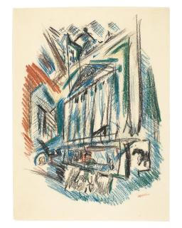 John Marin - The New York Stock Exchange 13 1/4 x 9 3/4 in. (33.7 x 24.8 cm.)