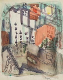 John Marin - Vicinity Downtown New York: A Double-Sided Work