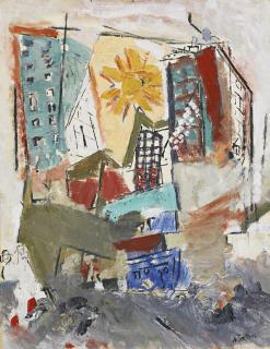 John Marin - Yellow Sun, New York City