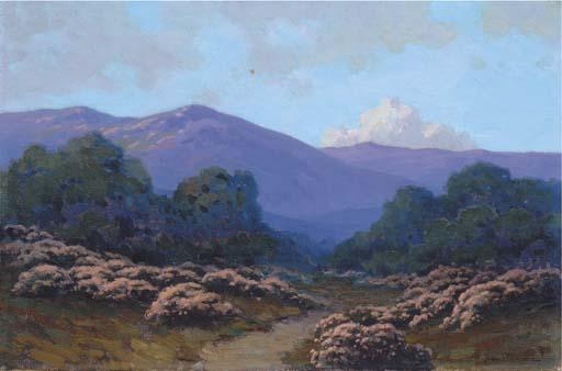 John Marshall Gamble - Flowering Fields In Foothill Landscape