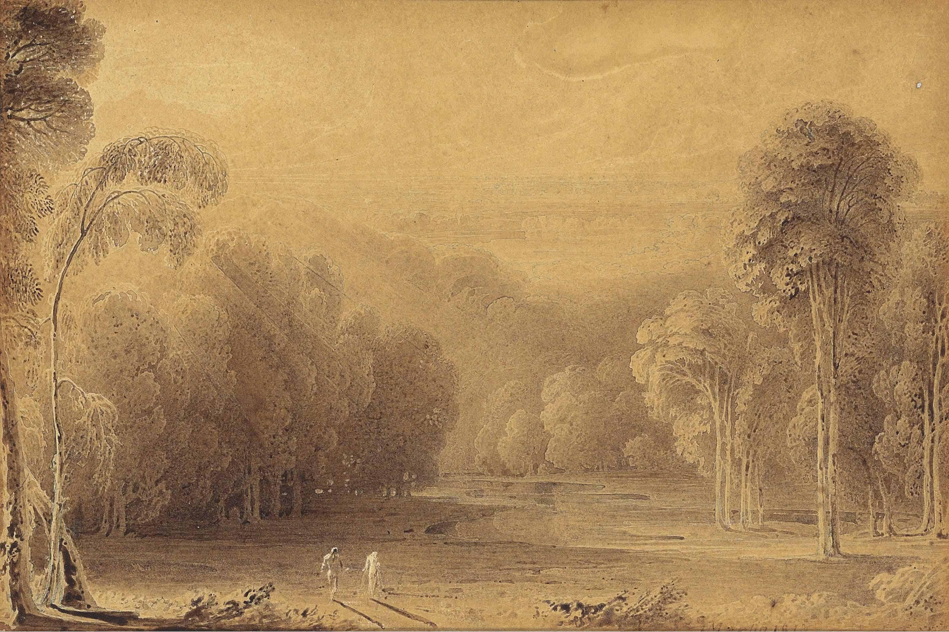 John Martin - A Study For \'Adam\'S First Sight Of Eve\'