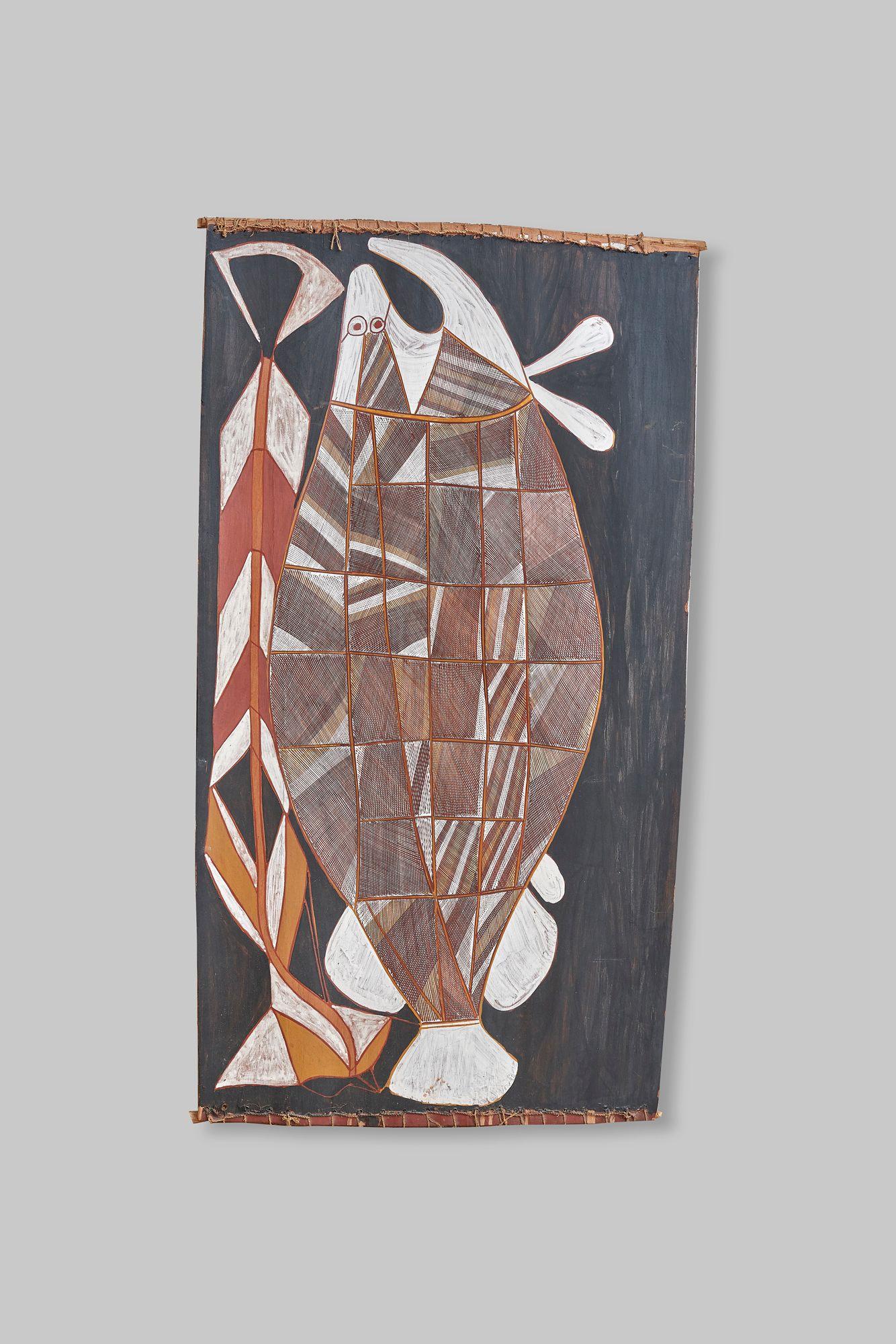 John Mawurndjul - Birmlu \'Barramundi in hollow log\', 1997