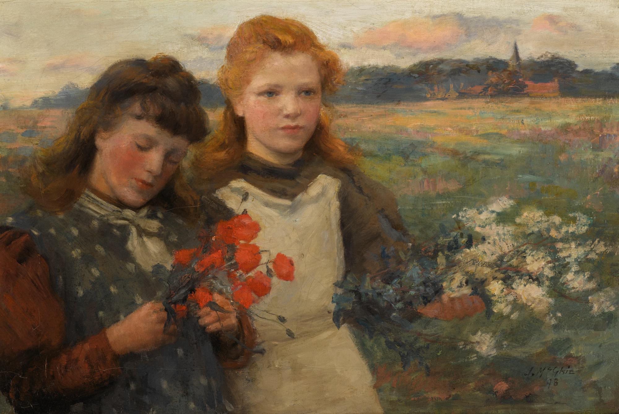John Mcghie, R.S.A., R.S.W. - Picking Wild Flowers