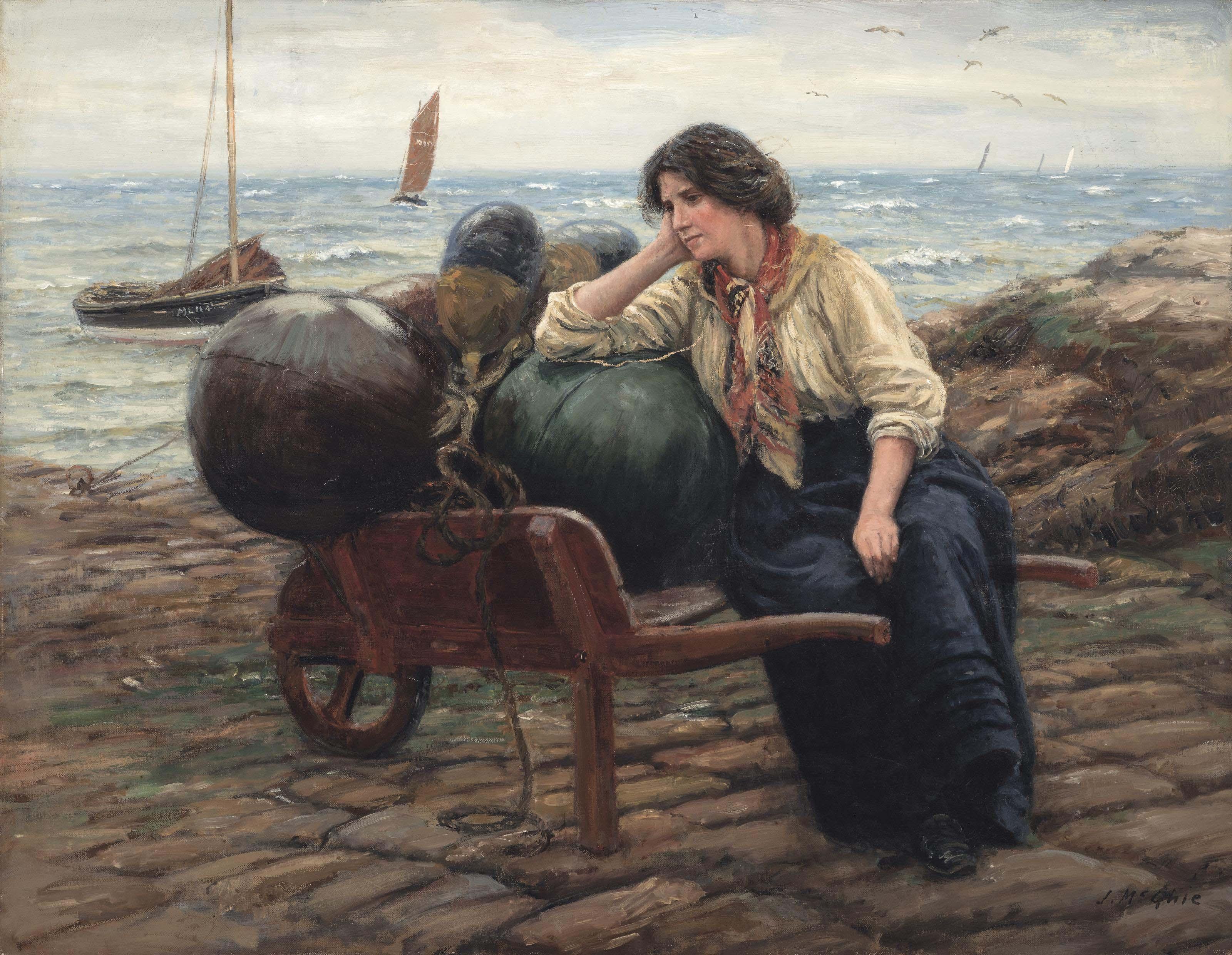 John Mcghie - Waiting for the boats to come in