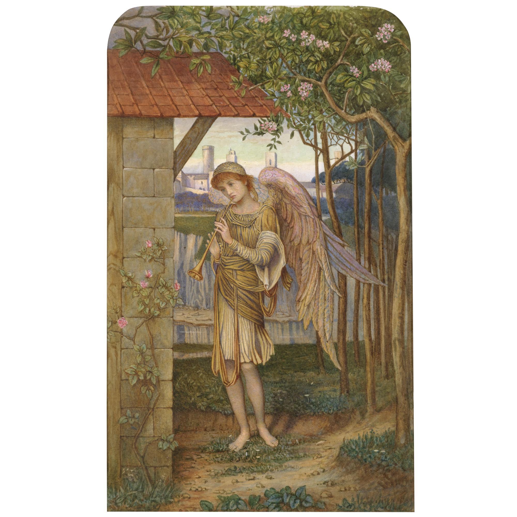 John Melhuish Strudwick - An Angel, From A Golden Thread