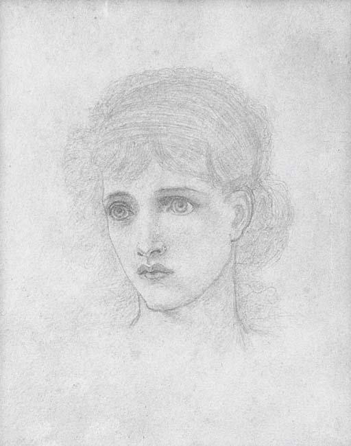 John Melhuish Strudwick - Head of a woman