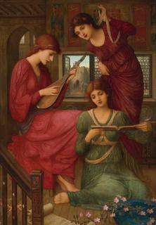 John Melhuish Strudwick - In The Golden Days