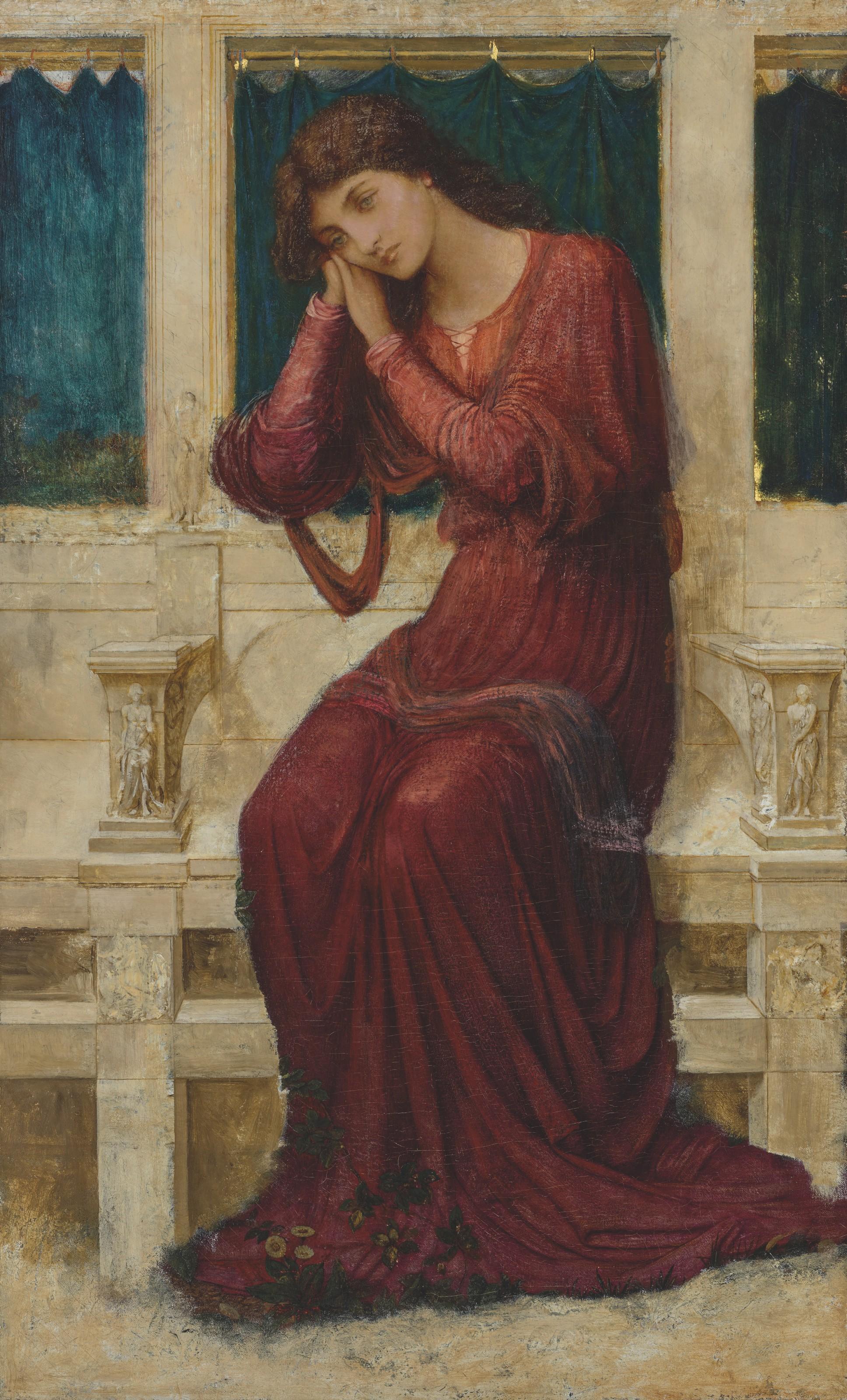 John Melhuish Strudwick - When sorrow comes in summer days