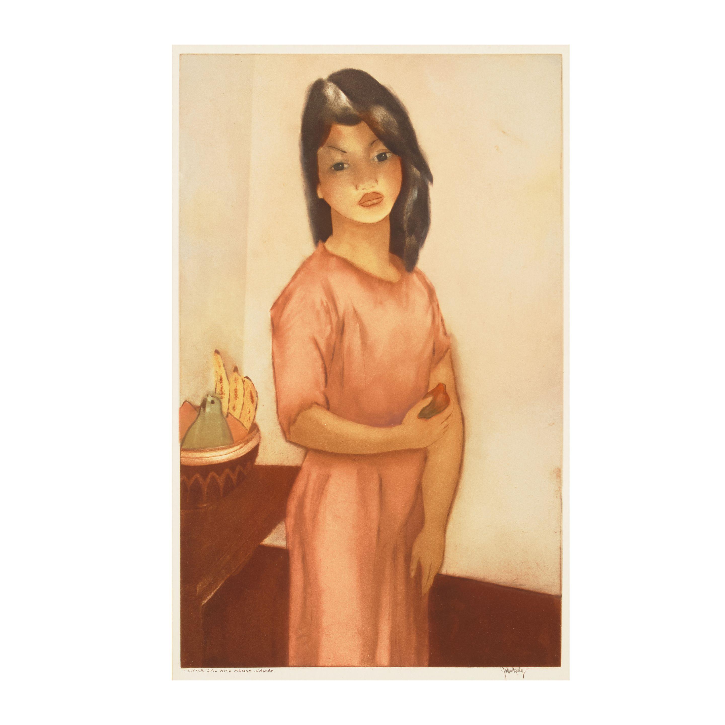 John Melville Kelly - Little Girl with Mango, Hawaii