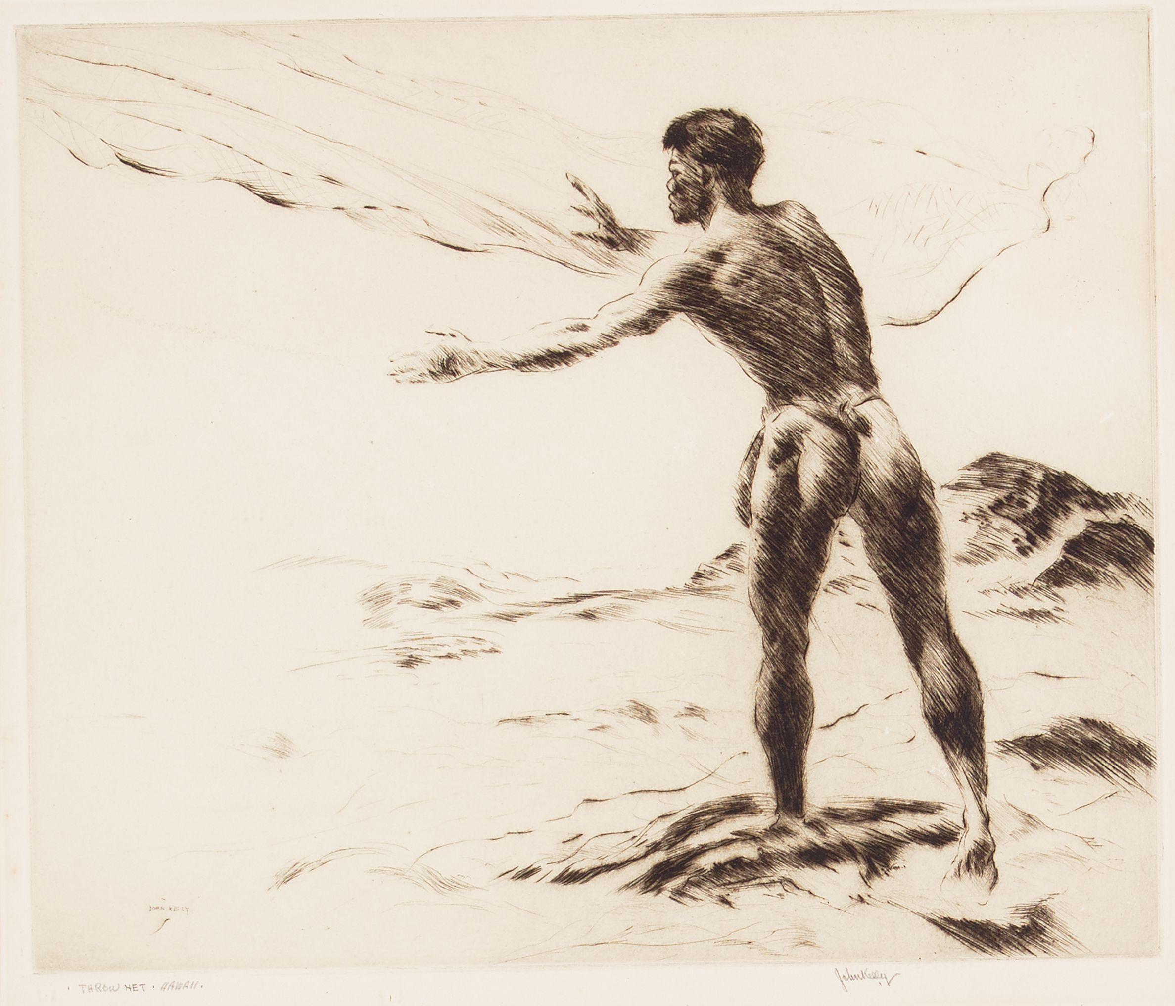 John Melville Kelly - Throw Net, Hawaii