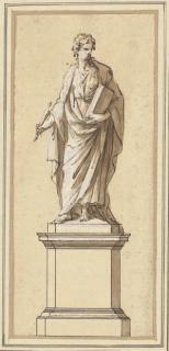 John Michael Rysbrack - Study for a statue of John Locke
