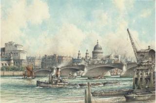 John Millington - Blackfriars Bridge with St. Paul\'s in the distance