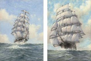 John Millington - Two giants of sail: Lightning; and Thessalus (both illustrated)