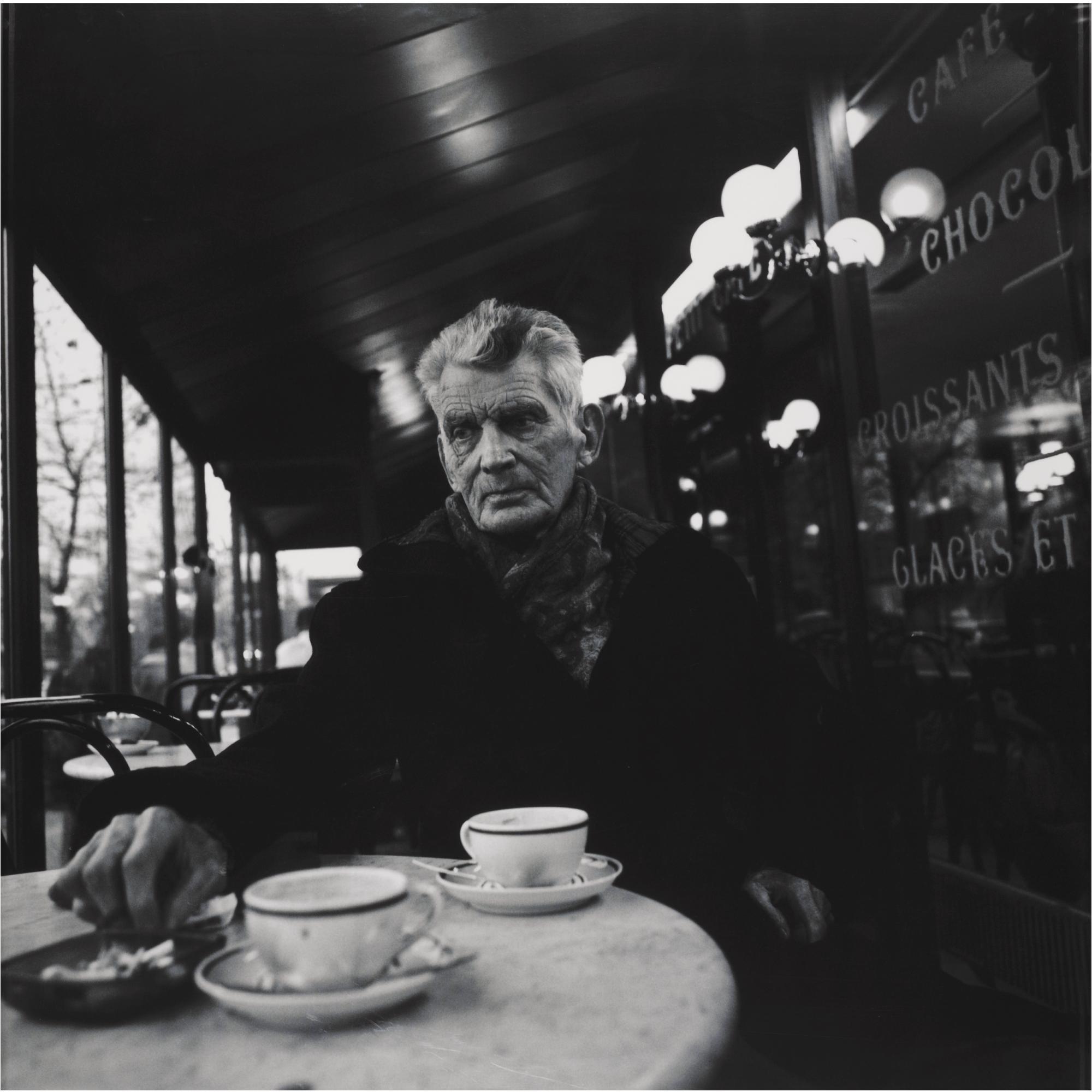 John Minihan - \'Samuel Beckett Photographed In Café Français, Boulevard St Jacques, Paris\', December 1985