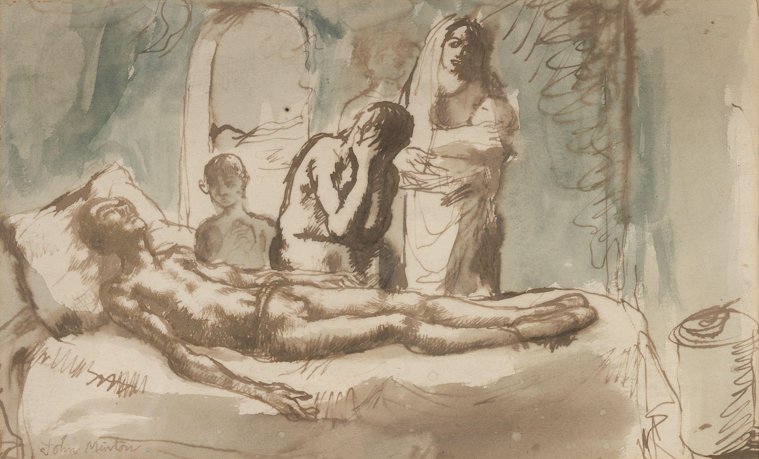 John Minton - A Family Lamenting the Death of a Man