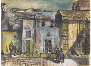 John Minton - A Village in Corsica