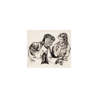 John Minton - Couple At A Table