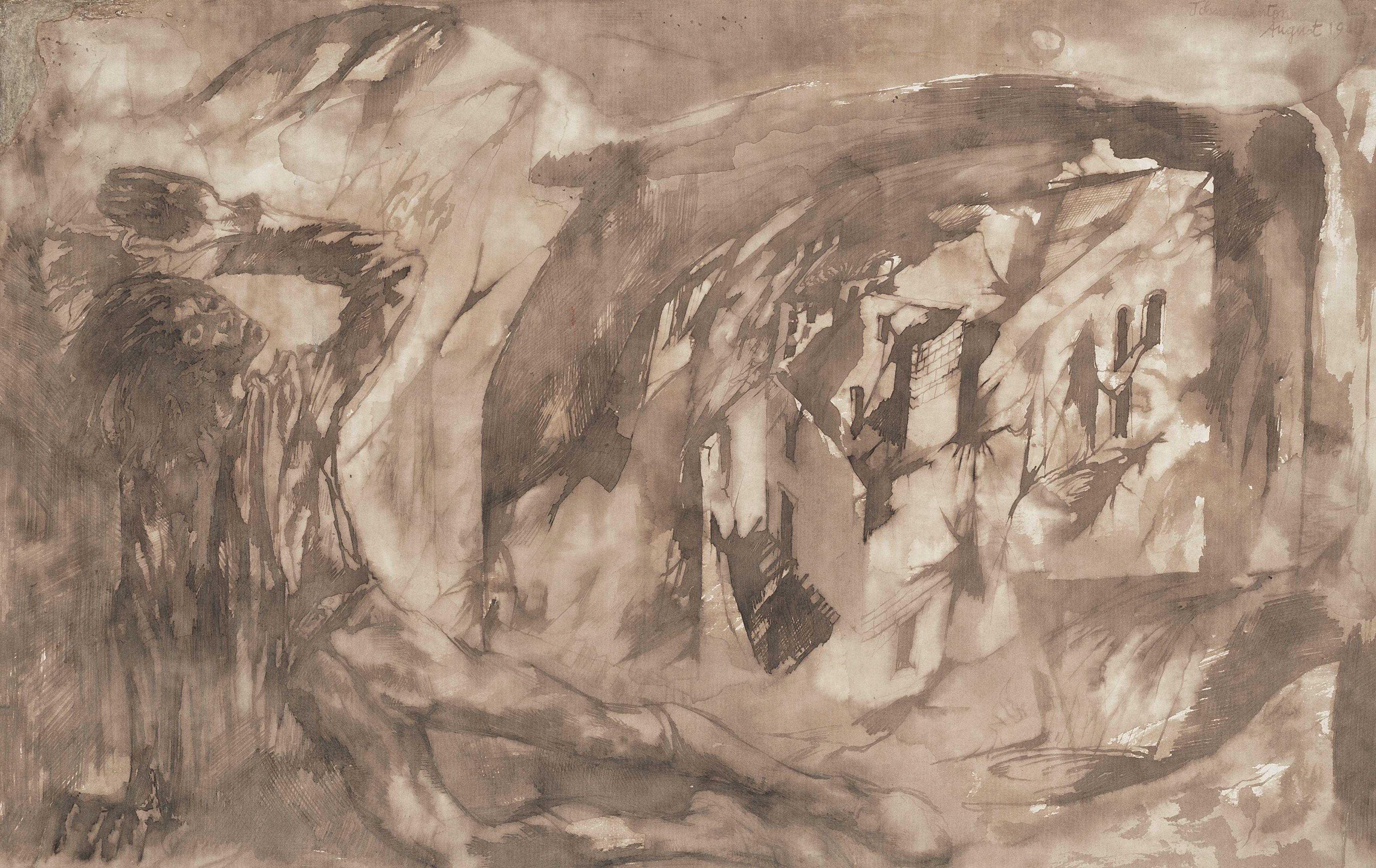 John Minton - Destruction: Figure and Ruins