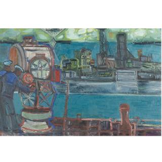 John Minton - Harbour Scene