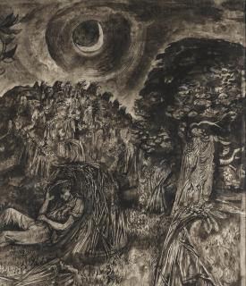 John Minton - Landscape With Harvester Resting