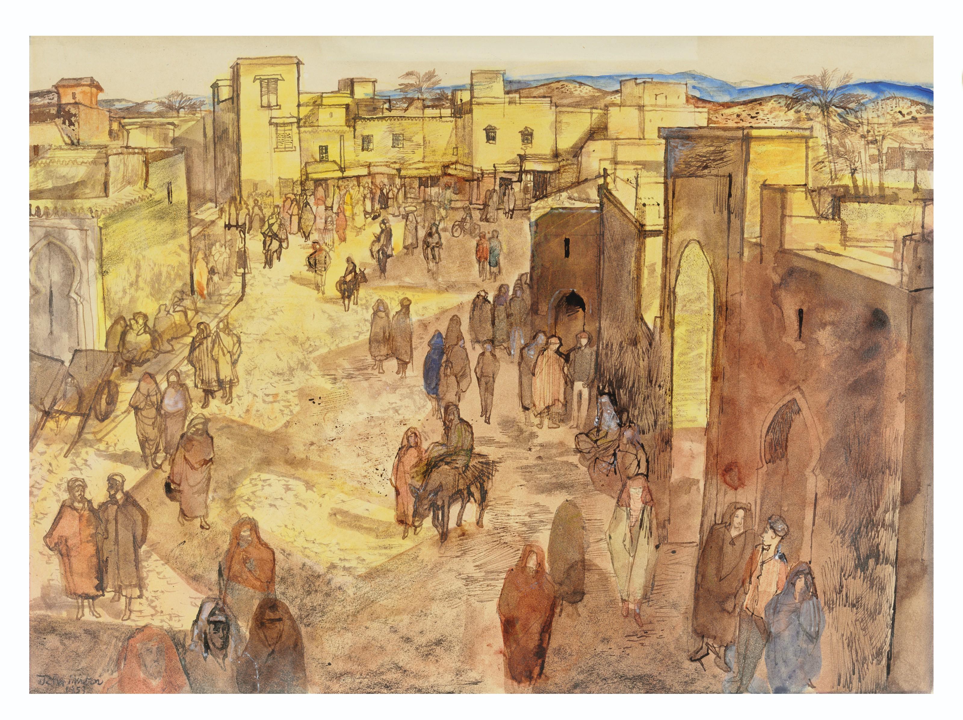 John Minton - Market Place, Taroudant