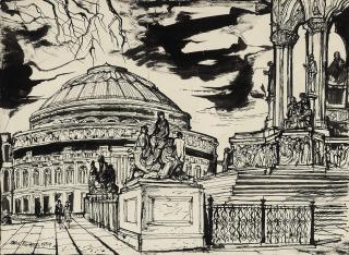 John Minton - Royal Albert Hall from the Albert Memorial