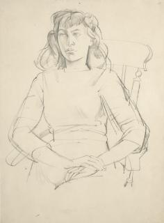 John Minton - Seated Girl