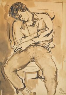 John Minton - Seated Man