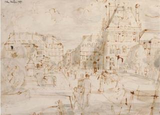 John Minton - The Tuileries, Paris