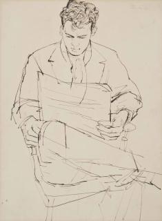 John Minton - Young man reading