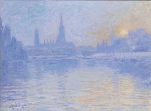 John Modesitt - Vue De Rouen Depuis La Seine