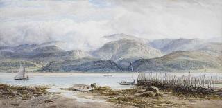 John Mogford, R.I. - View of Beaumaris from Aber, Wales