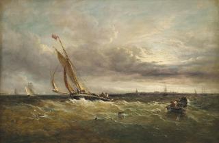 John Moore Of Ipswich - Fishing Vessels In A Steady Breeze Off Harwich