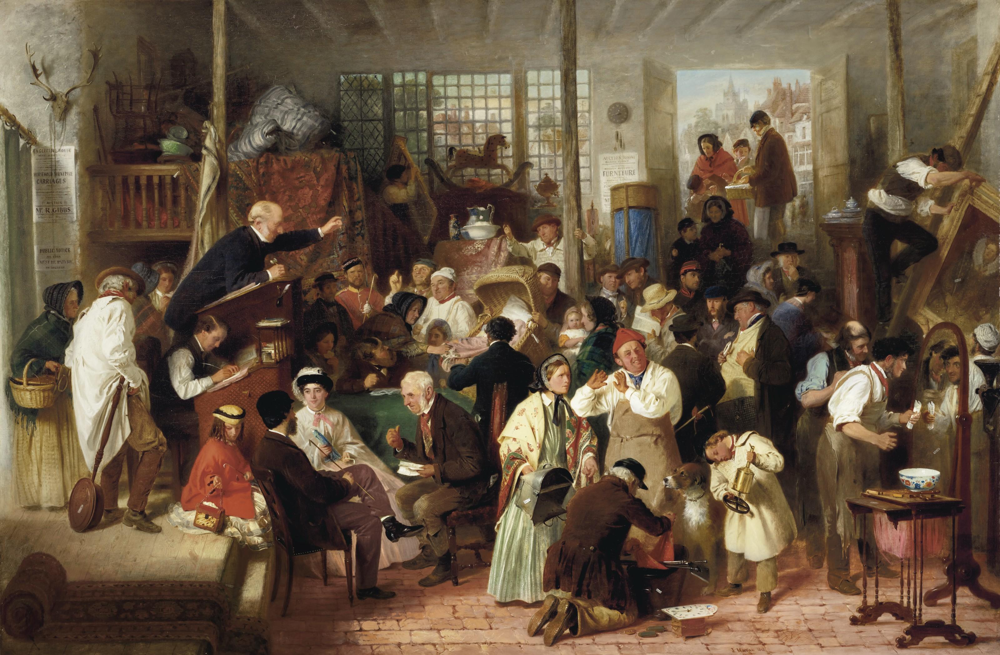 John Morgan, R.B.A. - The Auction